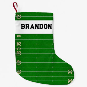 Realistischer Name des Green Football Field Kleiner Weihnachtsstrumpf