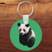 Realistischer Panda Green Schlüsselanhänger (Vorderseite)