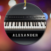 Realistischer Piano Keys Music Lover Keramik Ornament