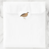 Realistischer Quail Bird Herz-Aufkleber (Tasche)