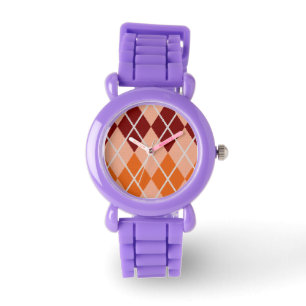 Realistischer Rauten-Stoff Armbanduhr