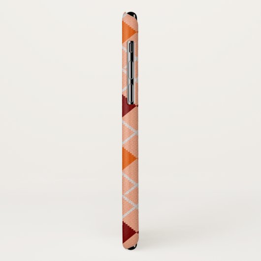 Realistischer Rauten-Stoff Case-Mate iPhone Hülle (Hinten/Links)