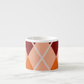 Realistischer Rauten-Stoff Espressotasse (Vorderseite)