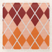 Realistischer Rauten-Stoff Glasuntersetzer (Vorderseite)