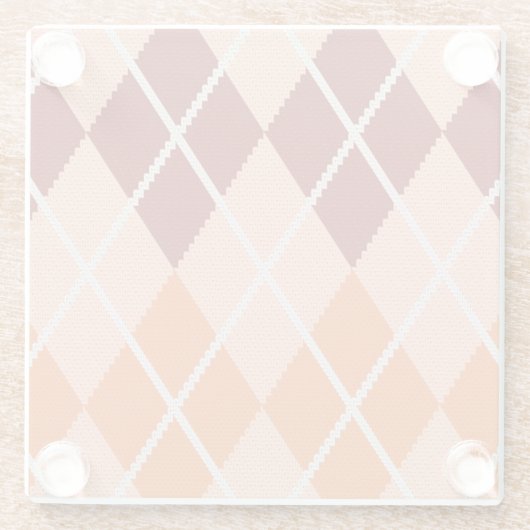 Realistischer Rauten-Stoff Glasuntersetzer (Rückseite)