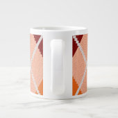 Realistischer Rauten-Stoff Jumbo-Tasse (Rückseite)