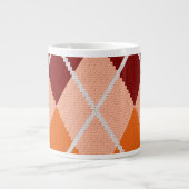 Realistischer Rauten-Stoff Jumbo-Tasse (Vorderseite)
