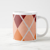 Realistischer Rauten-Stoff Jumbo-Tasse (Rechts)
