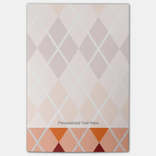 Realistischer Rauten-Stoff Post-it Klebezettel