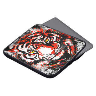 Realistischer Red Tiger Head - Tiger Laptop Case