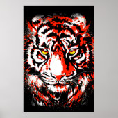 Realistischer Red Tiger Head - Tiger Poster (Vorne)
