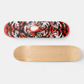 Realistischer Red Tiger Head - Tiger Skateboard (Horizontal)