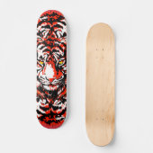 Realistischer Red Tiger Head - Tiger Skateboard (Vorderseite)