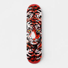 Realistischer Red Tiger Head - Tiger Skateboard
