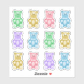 Realistischer Regenbogen Gummy Bären-Aufkleber Aufkleber (Blatt)