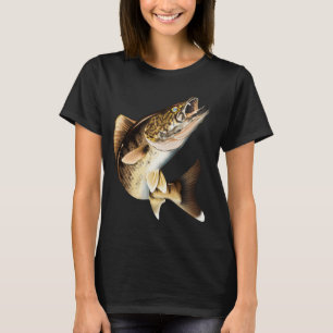 Realistischer riesiger Glasaugenbarsch springt – T T-Shirt