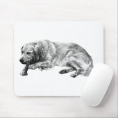 Realistischer ruhender Hund Mousepad (Mit Mouse)