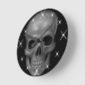 Realistischer Schädel Runde Wanduhr (Winkel)