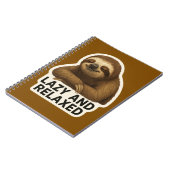Realistischer Sloth-Sticker Notizblock (Linke Seite)