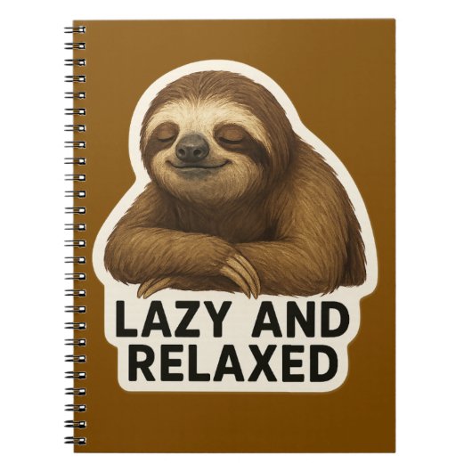 Realistischer Sloth-Sticker Notizblock (Vorderseite)