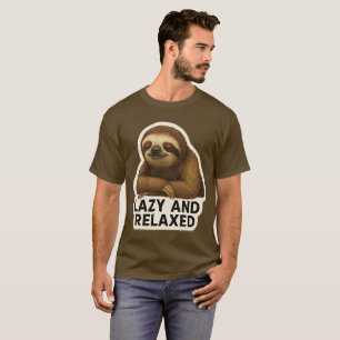 Realistischer Sloth-Sticker T-Shirt