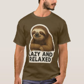 Realistischer Sloth-Sticker T-Shirt (Vorderseite)