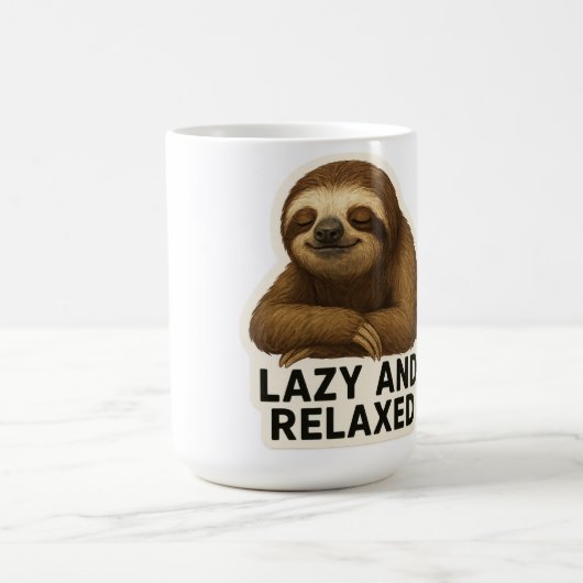 Realistischer Sloth-Sticker Verwandlungstasse (Zentrum)
