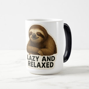 Realistischer Sloth-Sticker Verwandlungstasse
