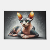 Realistischer Sphynx-Katze, sphynx-haarloser Katze Fußmatte (Vorderseite)