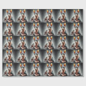 Realistischer Sphynx-Katze, sphynx-haarloser Katze Geschenkpapier (Flach)