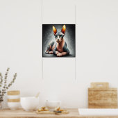 Realistischer Sphynx-Katze, sphynx-haarloser Katze Poster (Küche)
