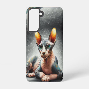 Realistischer Sphynx-Katze, sphynx-haarloser Katze Samsung Galaxy Hülle