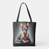 Realistischer Sphynx-Katze, sphynx-haarloser Katze Tasche (Rückseite)