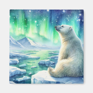 Realistischer Sternengucker-Eisbär-Magnet Magnet