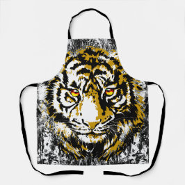 Realistischer Tiger - Cooler Tiger Kopf Zeichnend Schürze