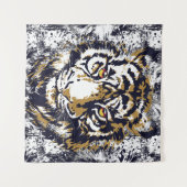 Realistischer Tiger - Cooler Tigerkopf Zeichnend B Wandteppich (Vorderseite (Horizontal))