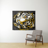 Realistischer Tiger - Cooler Tigerkopf Zeichnend Wandteppich (Beispiel (Horizontal))