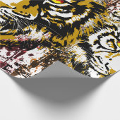 Realistischer Tiger - Tiger-Umschlagpapier Geschenkpapier (Ecke)