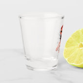 Realistischer Velociraptor Dinosaur Hatching Schnapsglas (Links)