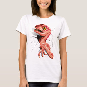 Realistischer Velociraptor Dinosaur Hatching T-Shirt