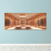 realistischer virtueller Modeanbau Leinwanddruck (Insitu (Holzboden))