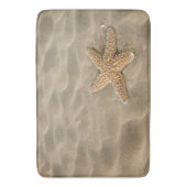 Realistischer weicher Strand-Sand mit Starfish Badematte (Vorderseite Vertikal)