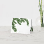 realistischer Weihnachtsbaum mit goldener Dekorati Dankeskarte (Rückseite)