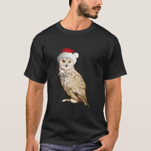 Realistischer Weihnachtskauz mit Mütze und Festiva T-Shirt