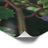 Realistischer Weinkeller mit Blätter - Kunst, Kult Poster (Ecke)