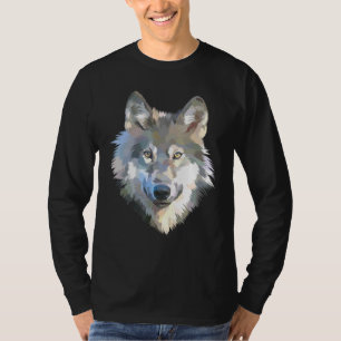 Realistischer weißer Wolf realistischer Tierdruck  T-Shirt