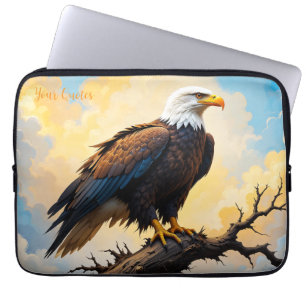 Realistischer Weißkopfseeadler auf einem Ast sitze Laptopschutzhülle