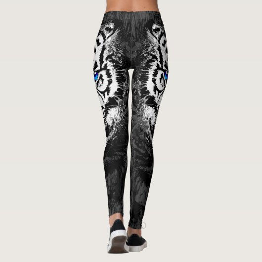 Realistischer Weißtiger-Kopf - Leggings (Rückseite)