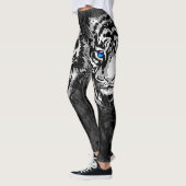 Realistischer Weißtiger-Kopf - Leggings (Links)