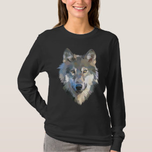 Realistischer Weißwolf-Realistischer Tierdruck T-Shirt